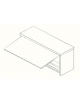 Armadietto pensile in acciaio inox con anta basculante a pistoni - cm 70x40x60h