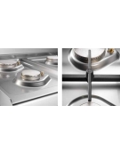 Cucina a gas 4 fuochi MEDIA POTENZA con forno a gas GN 2/1 - cm 80x70x85/90h