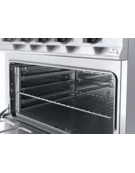 Cucina a gas 4 fuochi MEDIA POTENZA con forno a gas GN 2/1 - cm 80x70x85/90h