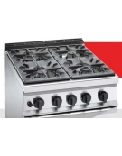 Cucina inox professionale 2 Fuochi a gas ALTA POTENZA