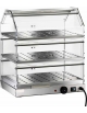 Vetrina neutra inox da banco 3 piani lisci cm 50x35x54h