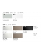 Tavolo riunione g. alluminio Piano vetro 120x124 special