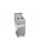 FRIGGITRICE  PROFESSIONALE A GAS SU MOBILE 2 VASCHE DA LT. 7+7 - kw 9,2 - cm 40x71,4x85/90h