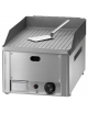 Fry top a gas singolo da banco - Piastra rigata - CM 33,5X57X30H