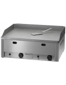 Fry top a gas da banco doppio da banco- Piastra 1/2 liscia 1/2 rigata cm 66,5x57x30h