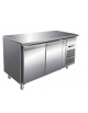 Tavolo refrigerato congelatore 2 porte negativo -18° -22°C in acciaio inox AISI 304 cm. 136x70x85h - CLASSE D