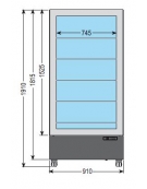 Vetrina verticale gelateria ventilata -15 -21 C cm 91x70x191h