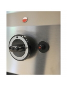 Fry Top a gas da banco con piastra liscia cromata cm 60x60x28h