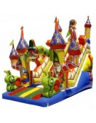 Gioco gonfiabile per bambini Scivolo Castello Gnomi