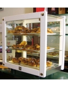 Vetrina neutra da banco per brioches cm 57,5x34x61h - N° 3 Piani espositivi - Senza illuminazione