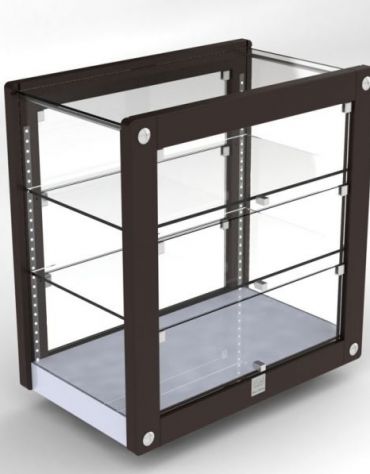 Vetrina neutra da banco per brioches cm 57,5x34x61h - N° 3 Piani espositivi - Con illuminazione a LED