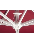 Ombrellone rettangolare in alluminio verniciato bianco/antracite a palo centrale - Dimensioni cm 200x300