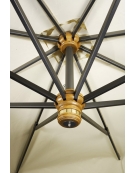 Ombrellone a palo laterale in legno lamellare a sbalzo - Dimensioni cm 300x400 - RETTANGOLARE