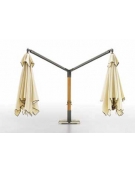 Ombrellone palo laterale a due braccia - Dimensione singolo ombrellone cm 400x400