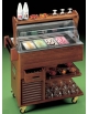 Carrello refrigerato in legno per gelati cm 105x62x122h