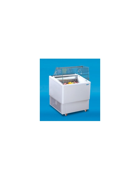 Vetrina gelato statica 6 gusti vaschette Lt 5 - Vetro dritto