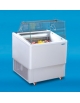 Vetrina gelato statica 7 vaschette-Vetro dritto e vano riserva