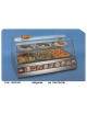 Vetrina fredda refrigerata +3 +10 C da banco con vetro curvo - cm. 106,7x79,3x53h - 2 piani