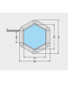 Vetrina refrigerata verticale ventilata gelateria Dimensioni: larghezza mm.910, profondità mm.823, altezza mm.1817