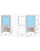 Vetrina refrigerata verticale Dimensioni: larghezza mm.675, profondità mm.695, altezza mm.1200.