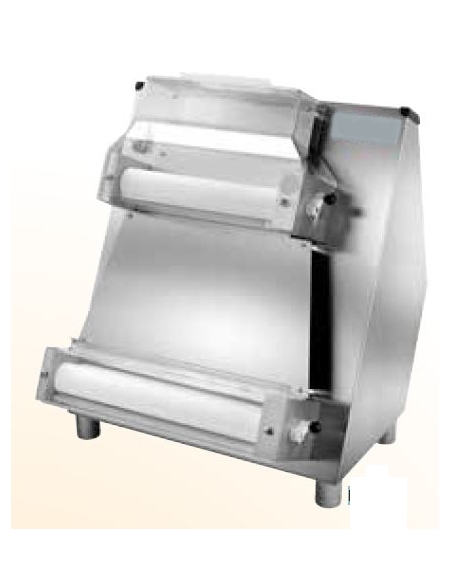 Stendipizza per pizze tonde - Inox - Rulli paralleli - Da cm. 42