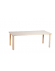 TAVOLO RETTANGOLARE PIANO LATTE IN LEGNO CM 150x75x59h - ADATTO A BAMBINI SOPRA I 6 ANNI - CONFORME AI CAM
