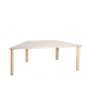 TAVOLO TRAPEZOIDALE PIANO LATTE IN LEGNO CM 128x64x59h - ADATTO A BAMBINI DI ALMENO 6 ANNI - CONFORME AI CAM