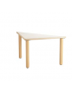 TAVOLO TRIANGOLARE PIANO LATTE IN LEGNO CM 94,5x128x59h - ADATTO A BAMBINI SOPRA I 6 ANNI - CONFORME AI CAM