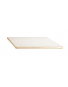 PIANO TAVOLO QUADRATO LATTE IN LEGNO CM 75x75x2,6h - CONFORME AI CAM