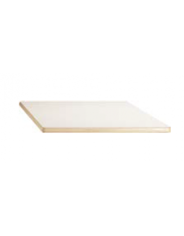 PIANO TAVOLO QUADRATO LATTE IN LEGNO CM 64x64x2,6h - CONFORME AI CAM
