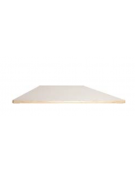 PIANO TAVOLO TRAPEZIO LATTE IN LEGNO CM 128x64x2,6xh - CONFORME AI CAM