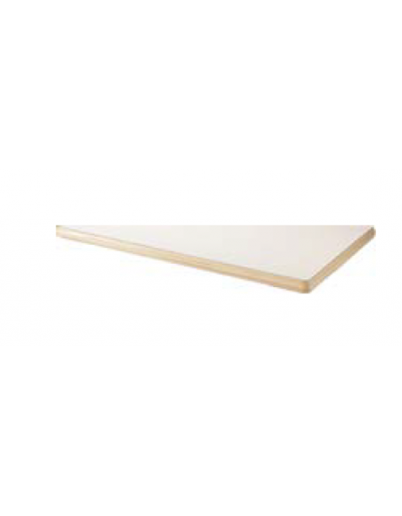 PIANO TAVOLO TRIANGOLARE LATTE IN LEGNO CM 94,5x128x2,6h - CONFORME AI CAM