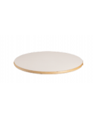 PIANO TAVOLO ROTONDO LATTE IN LEGNO DIAMETRO CM 128x2,6H - CONFORME AI CAM