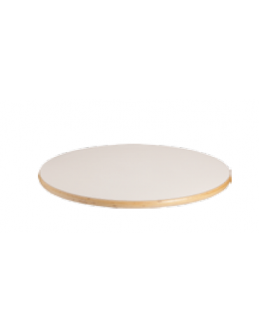 PIANO TAVOLO ROTONDO LATTE IN LEGNO DIAMETRO CM 128x2,6H - CONFORME AI CAM