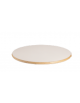 PIANO TAVOLO ROTONDO LATTE IN LEGNO DIAMETRO CM 128x2,6H - CONFORME AI CAM
