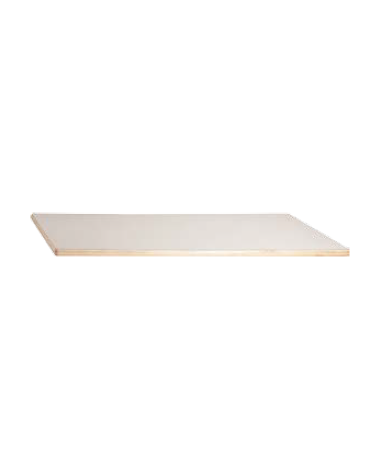PIANO TAVOLO RETTANGOLARE LATTE IN LEGNO CM 150x75x2,6h - CONFORME AI CAM