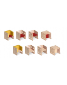 PLURIPIU' SEGGIOLINA CM 36x31,4x31,4h - Seduta cm 16/21h - CONFORME AI CAM