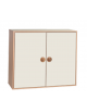 MOBILE CONTENITORE IN LEGNO A 2ANTE DA SOVRAPPORRE COLOR LATTE CREMA - CM 105x41x90h - CONFORME AI CAM