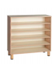 MOBILE CONTENITORE IN LEGNO A QUATTRO RIPIANI - CM 105x41x100h - CONFORME AI CAM