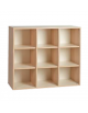 CONTENITORE 9 CASELLE IN LEGNO DA SOVRAPPORRE - cm 105x41x90h - CONFORME AI CAM