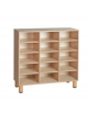 CONTENITORE CASELLARIO 15 CASELLE IN LEGNO PER SCUOLA CM 105x41x100h - CONFORME AI CAM