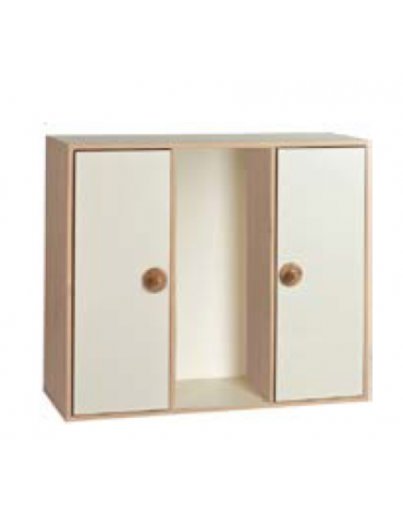 MOBILE CONTENITORE 2 ANTE COLORATE E 1 VANO GIORNO SENZA RIPIANI DA SOVRAPPORRE - cm 105x41x90h - CONFORME AI CAM