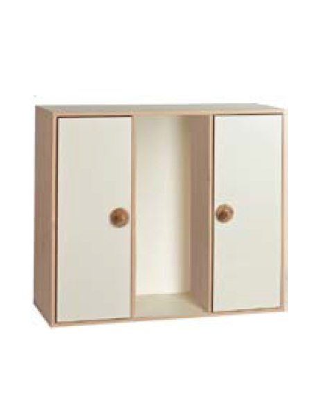 MOBILE CONTENITORE 2 ANTE COLORATE E 1 VANO GIORNO SENZA RIPIANI DA SOVRAPPORRE - cm 105x41x90h - CONFORME AI CAM