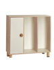 CONTENITORE MOBILE IN LEGNO 1 ANTA E 2 VANI GIORNO SENZA RIPIANI - COLOR LATTE CREMA - CM 105x41x100h - CONFORME AI CAM