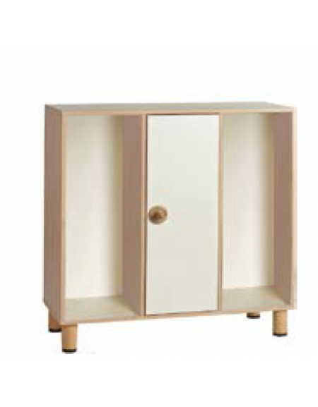 CONTENITORE MOBILE CON 1 ANTA CENTRALE COLORATA E 2 VANI GIORNO LATERALI SENZA RIPIANI - CM 105x41x100h - CONFORME AI CAM