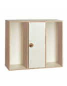 CONTENITORE MOBILE 1 ANTA CENTRALE COLORATA E 2 VANI GIORNO SENZA RIPIANI DA SOVRAPPORRE - cm 105x41x90h - CONFORME AI CAM