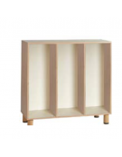 MOBILE CONTENITORE IN LEGNO 3 VANI SENZA RIPIANI - CM 105x41x100h - CONFORME AI CAM