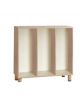 MOBILE CONTENITORE IN LEGNO 3 VANI SENZA RIPIANI - CM 105x41x100h - CONFORME AI CAM