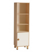 MOBILE COLONNA ALTA IN LEGNO 1 ANTA MEDIA COLORATA INFERIORE E VANO SUPERIORE A GIORNO CON 2 RIPIANI - CM 53,5x41x190h