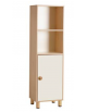 COLONNA ALTA IN LEGNO 1 ANTA MEDIA COLORATA INFERIORE E VANO SUPERIORE A GIORNO CON 1 RIPIANO - CM 53,5x41x190h